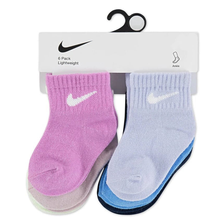 Chaussettes cheville swoosh pack de 6 rose Nike Mlle et Coco