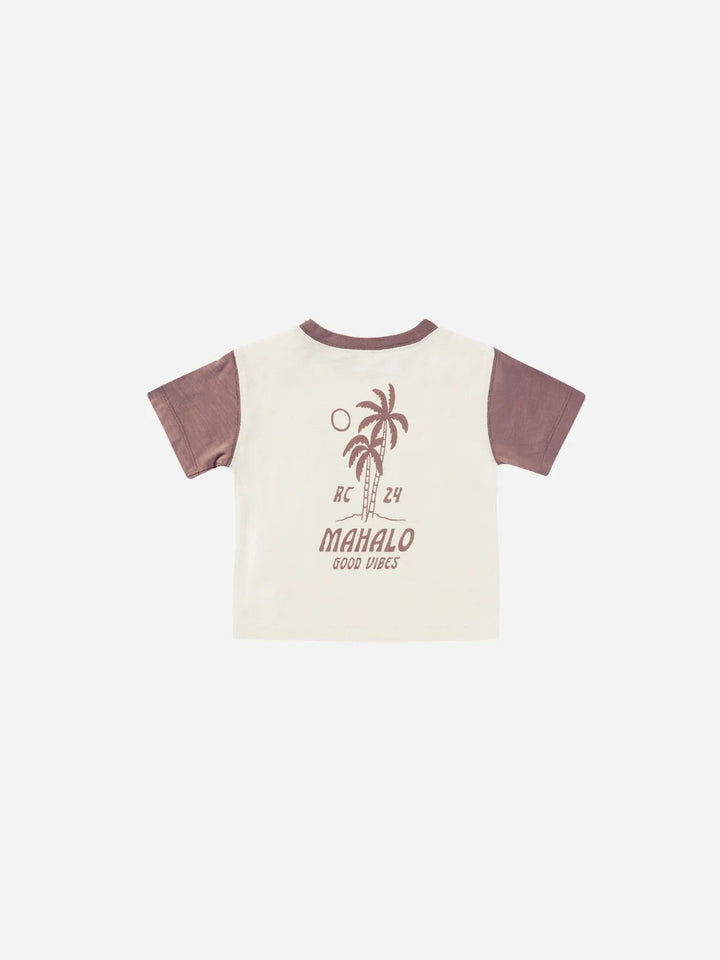 T-shirt Mahalo de Rylee &amp; Cru avec manches contrastées, vêtement enfant