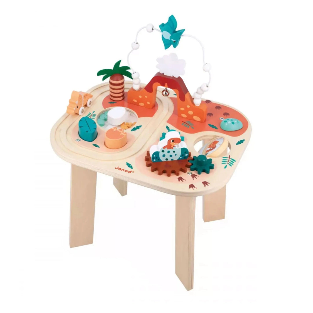 table d'activité dinosaure jeu tout-petit Janod bois enfant