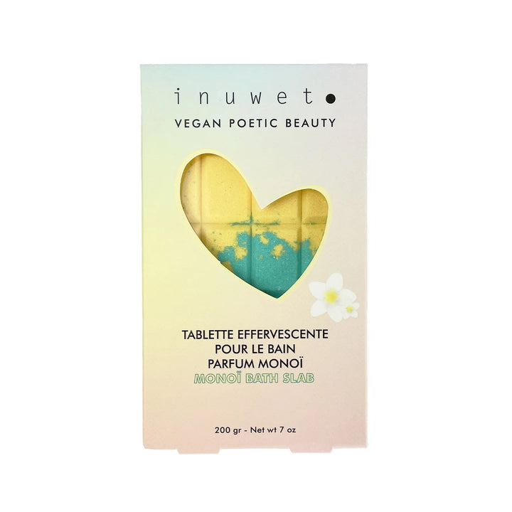 tablette effervescente Monoï produit bain vegan Inuwet Mlle et Coco