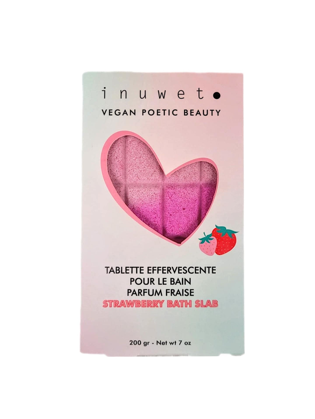 tablette effetvescente bain fraise Inuwet Mlle et Coco