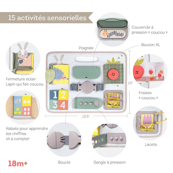 planche éveil Taf Toys jeu apprentissage bébé Mlle et Coco