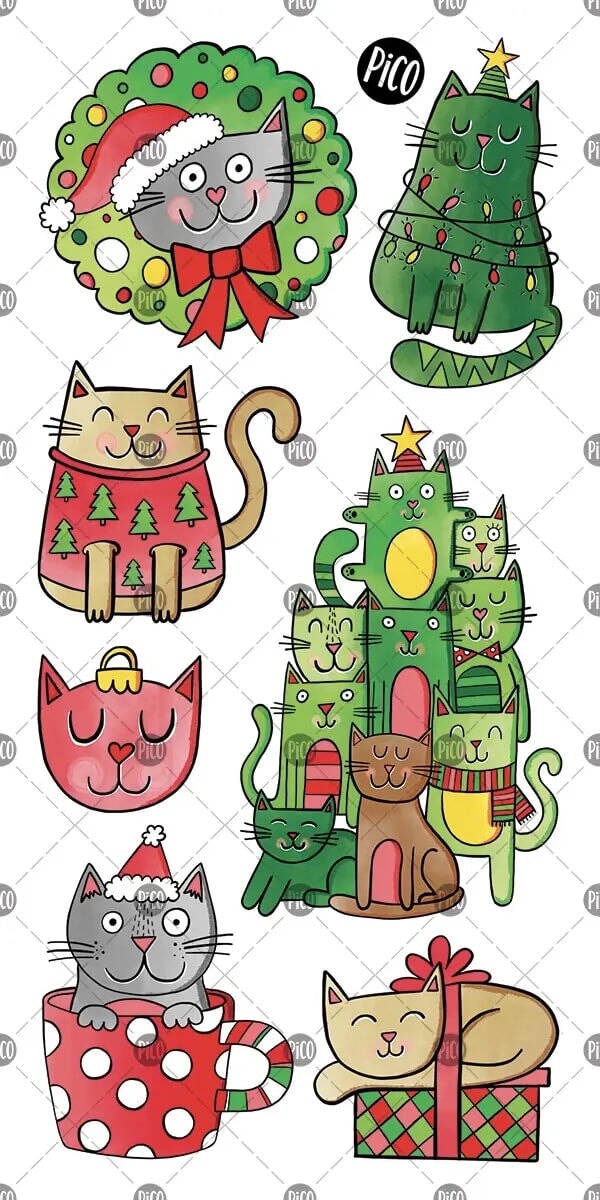 Tatouages temporaires - Chatspin de Noël - Pico tatouage Jouet/jeux Pico tatouage 