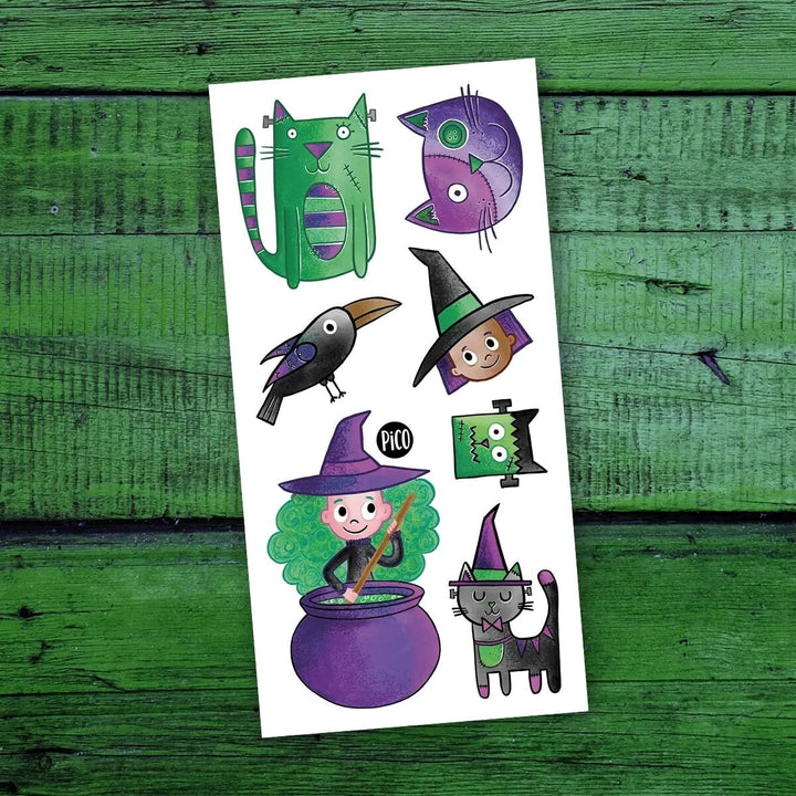 tatouage halloween frankenchat sorcière pico Mlle et Coco