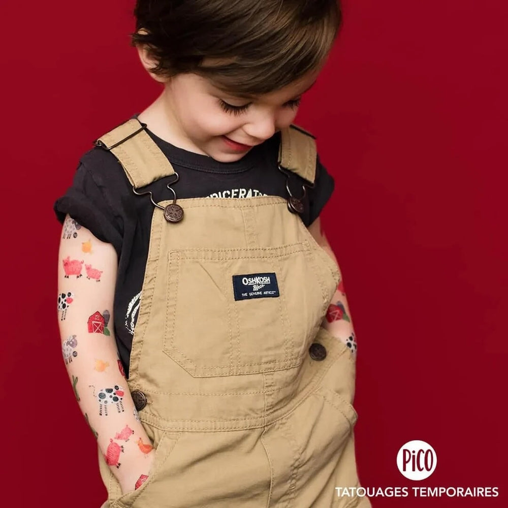 Tatouages temporaires - Ma journée à la ferme - Pico tatouage par Pico tatouage vendu par MlleetCoco.com
