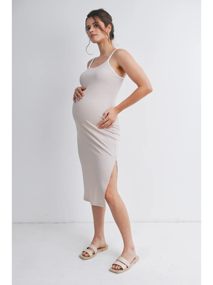 robe midi maternité taupe Hello Miz Mlle et Coco