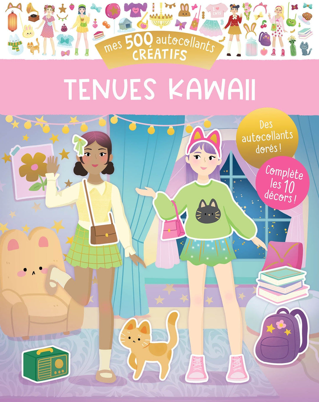 Mes 500 autocollants créatifs Tenues Kawaii Auzou éditions