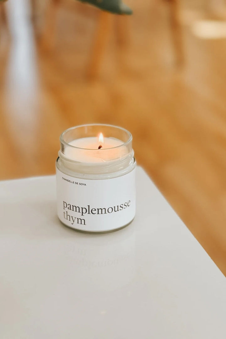 Marée chandelle soya pamplemousse Thym Mlle et Coco