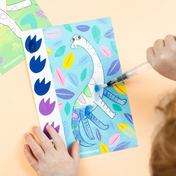kit de peinture eau dinosaure Tiger tribe Mlle et Coco