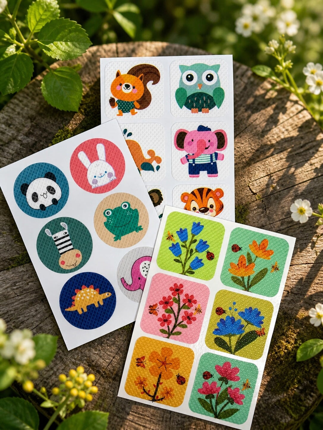 Paquet de 60 timbres aux huiles essentielles chasse moustiques Bye Bugs Mlle et Coco