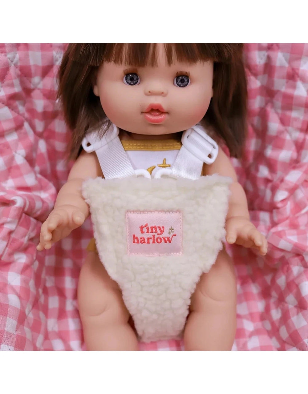 coquille pour poupée tiny harlow vichy rose jouet enfant