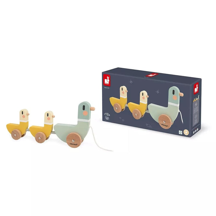 jouet canard a tirer bois Janod Mlle et Coco