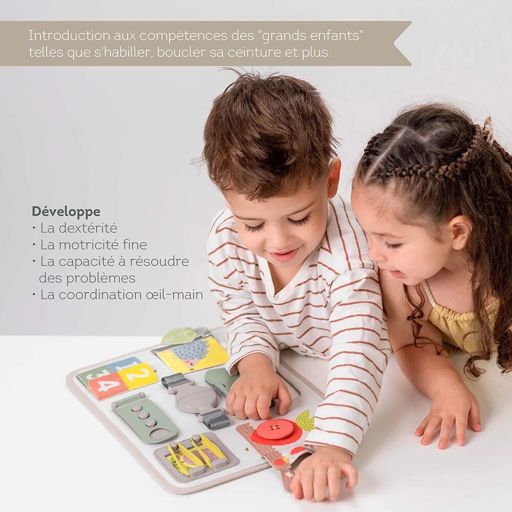 planche éveil Taf Toys jeu apprentissage bébé Mlle et Coco