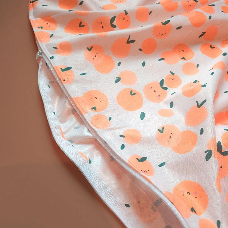 Sac de transport double imperméable orange La petite ourse Mlle et Coco