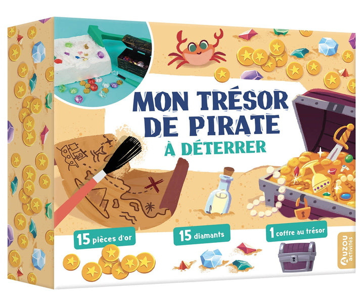 Mon trésors de Pirate à déterrer de Auzou. Creuse le bloc de plâtre