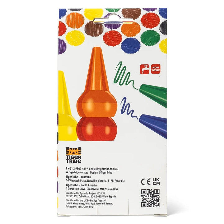Crayon empilable couleur arc-en-ciel retro Tiger Tribe Mlle et Coco 