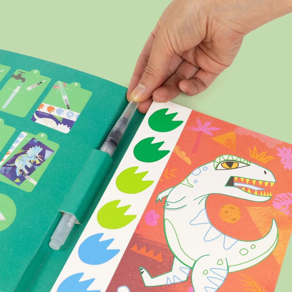 kit de peinture eau dinosaure Tiger tribe Mlle et Coco