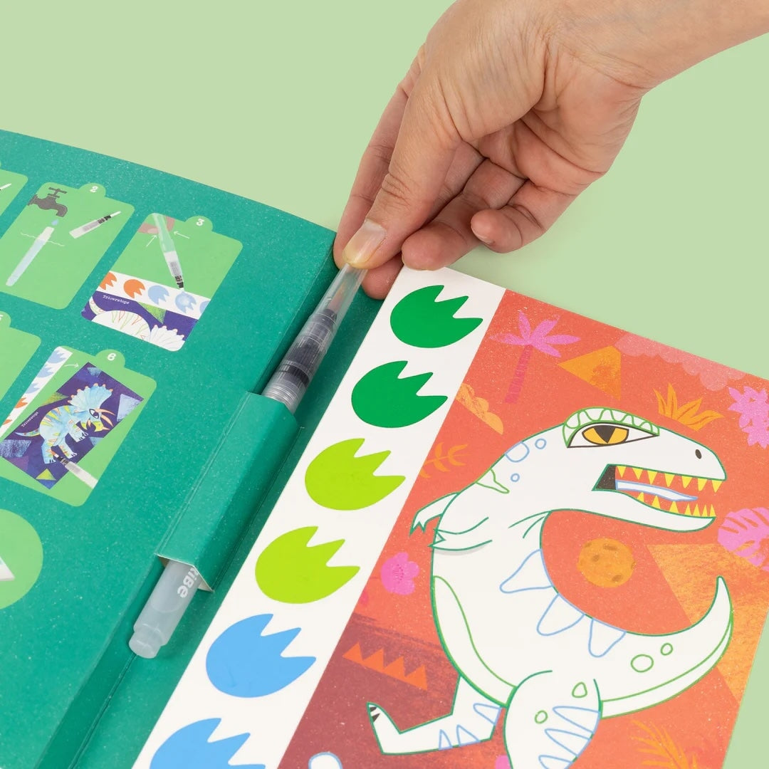 kit de peinture eau dinosaure Tiger tribe Mlle et Coco