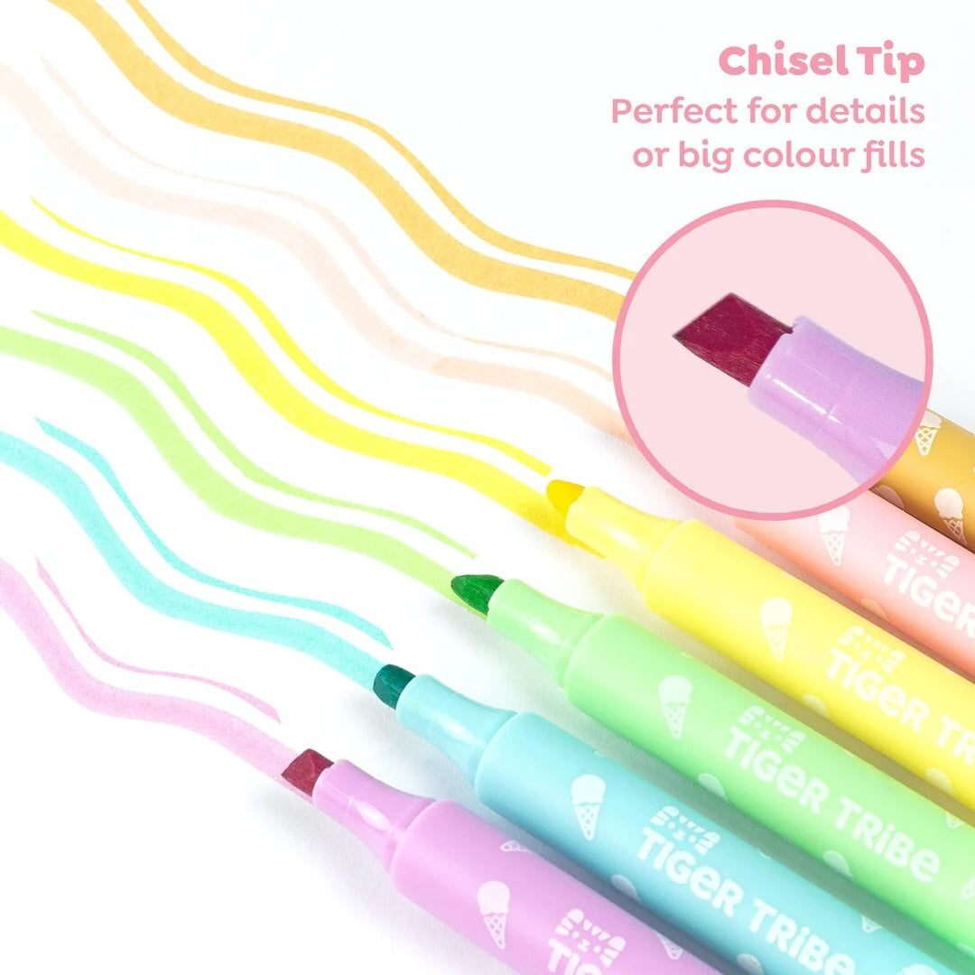 Coloriage crayons marqueurs sundae parfumés Tiger Tribe Mlle et Coco