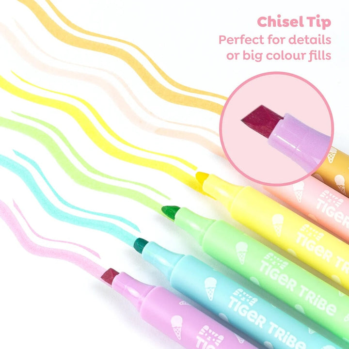Coloriage crayons marqueurs sundae parfumés Tiger Tribe Mlle et Coco