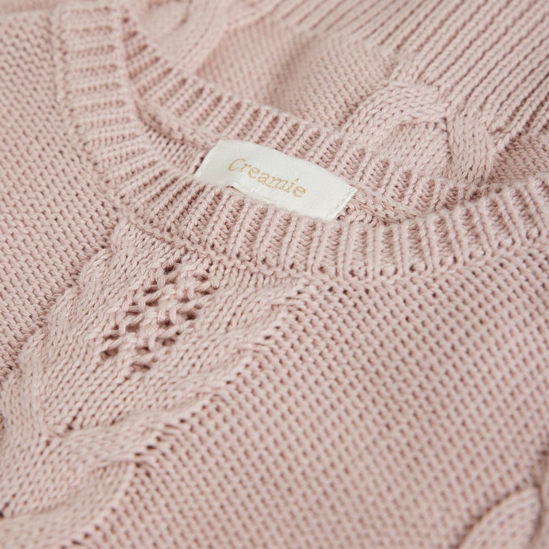 tricot rose manches longues creami vêtement enfant fille