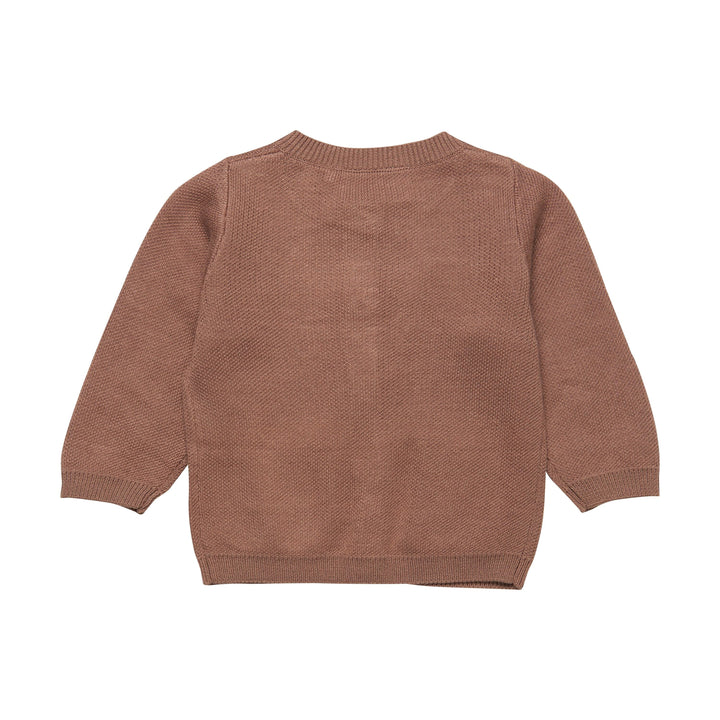 cardigan veste tricot bouton moka viscose coton fixoni