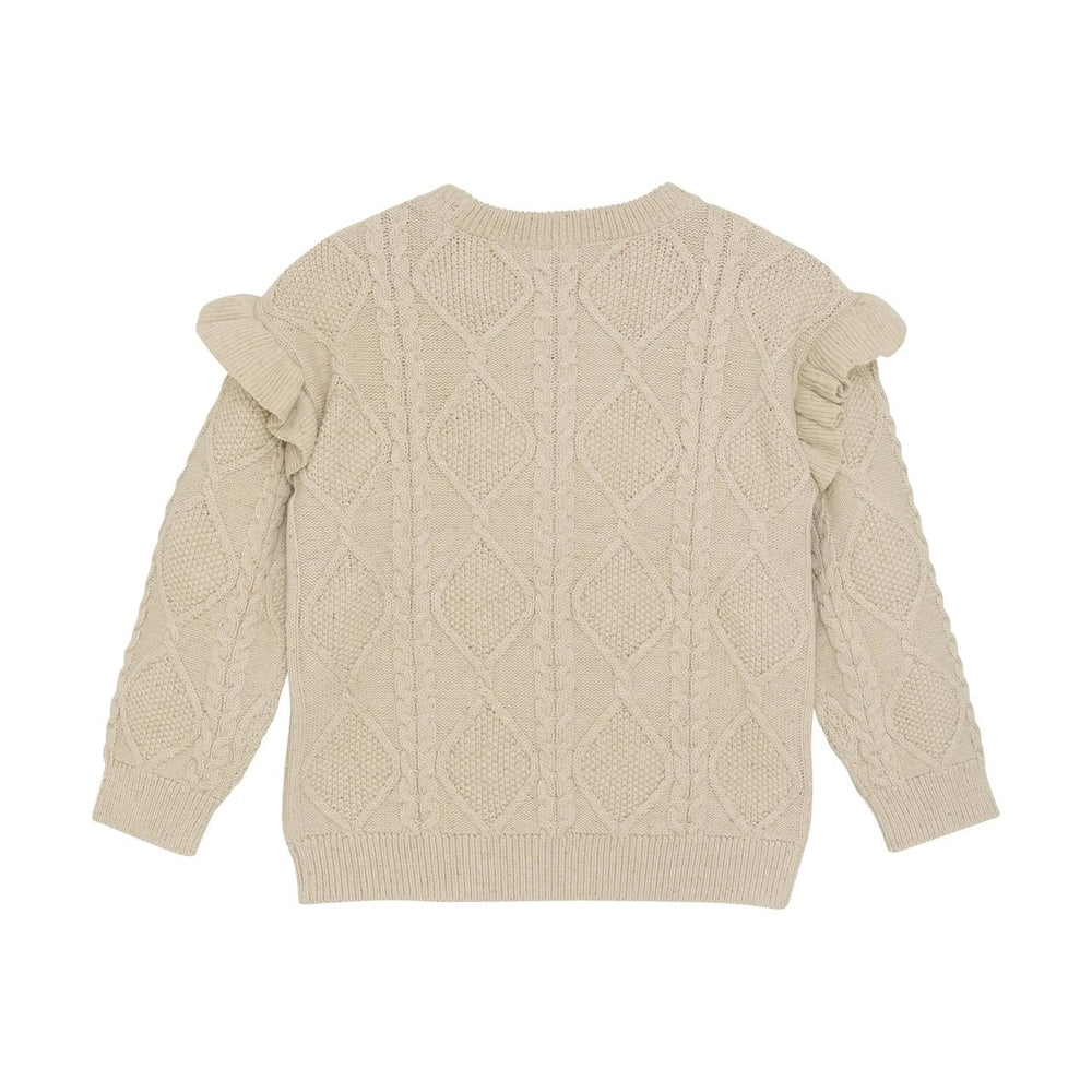 Chandail tricot blanc cassé volants 
Daily 7 Mlle et Coco