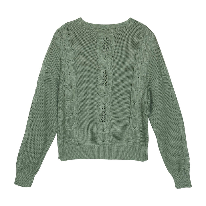 tricot manches longues vert sauge tricot Creamie vêtement enfant