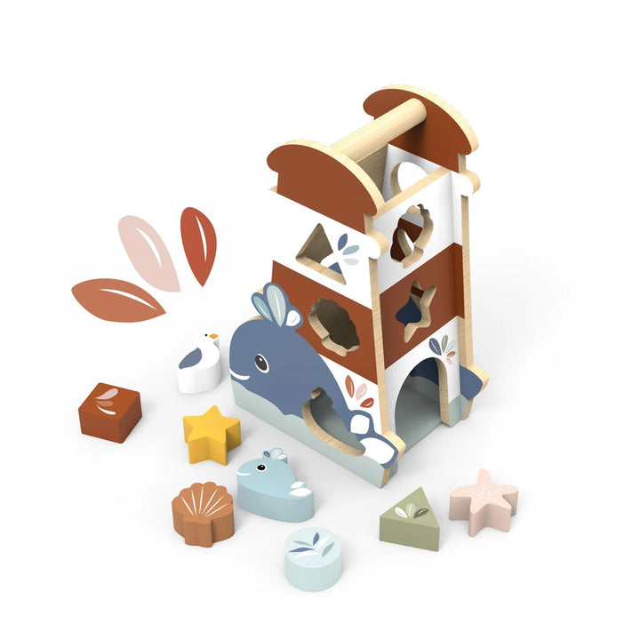 Trieuse de forme en bois océan Speedy Monkey Mlle et Coco