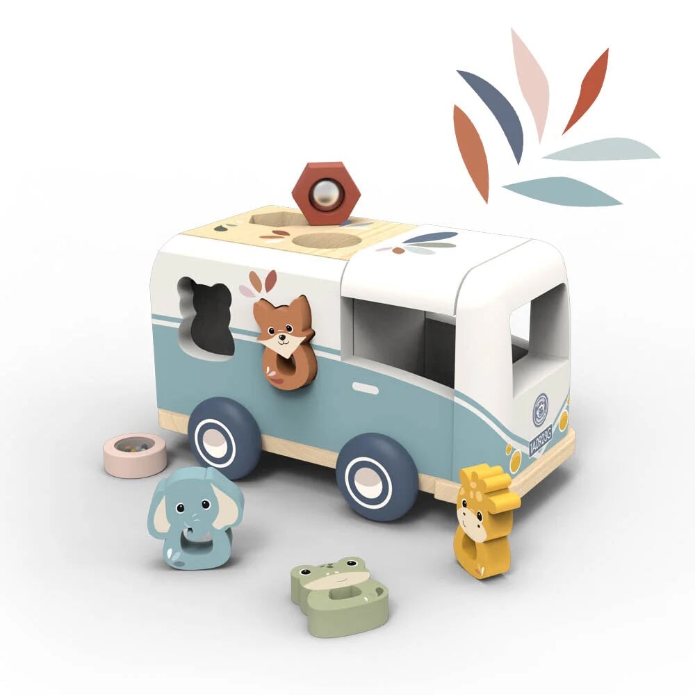 Jouet bois trieuse de forme fourgonnette Speedy Monkey Mlle Coco