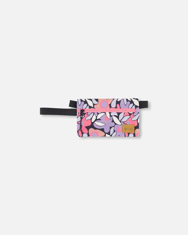 trousse à crayon noir floral rétro Deux par Deux 