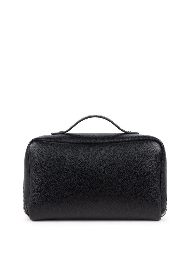 trousse maquillage Lambert Jolie noir cuir vegan compagnie québécoise