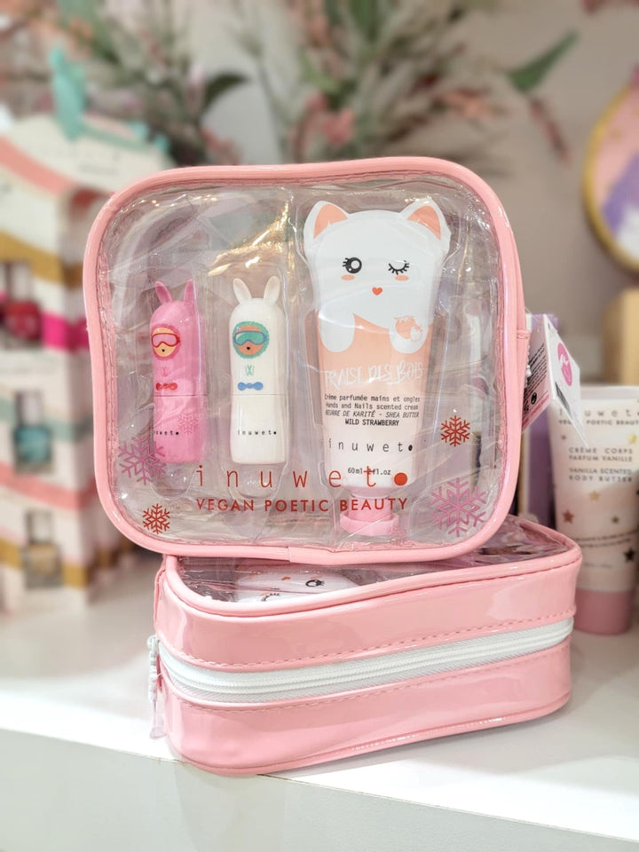 trousse voyage baume lèvres crème mains   autocollants Inuwet