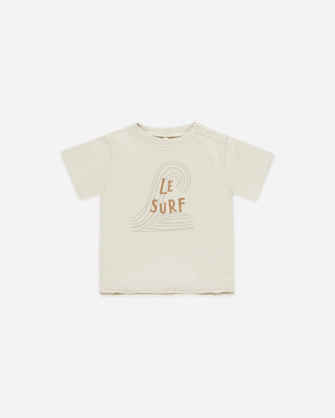 T-shirt manches courtes beige Le surf Rylle + Cru Mlle et Coco