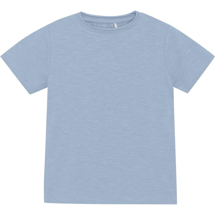 Chandail à manches courtes chambray bleu Huttelihut Mlle et Coco