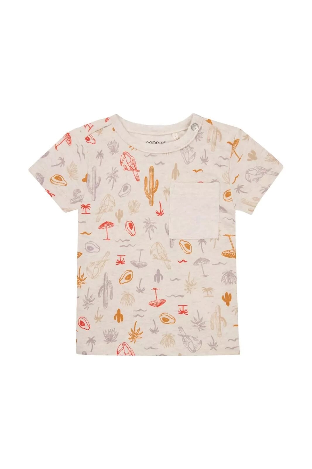 Chandail manches courtes Olle motif tropical Noppies Mlle et Coco
