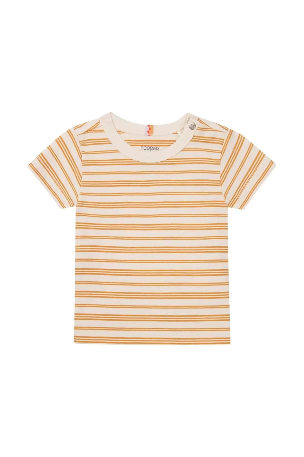 Chandail à manches courtes Oxie ivoire rayé orange Noppies Mlle et Coco