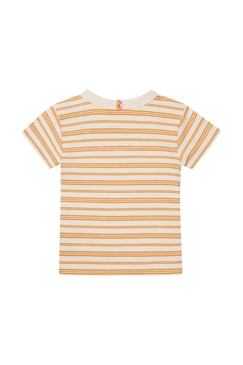 Chandail à manches courtes Oxie ivoire rayé orange Noppies Mlle et Coco