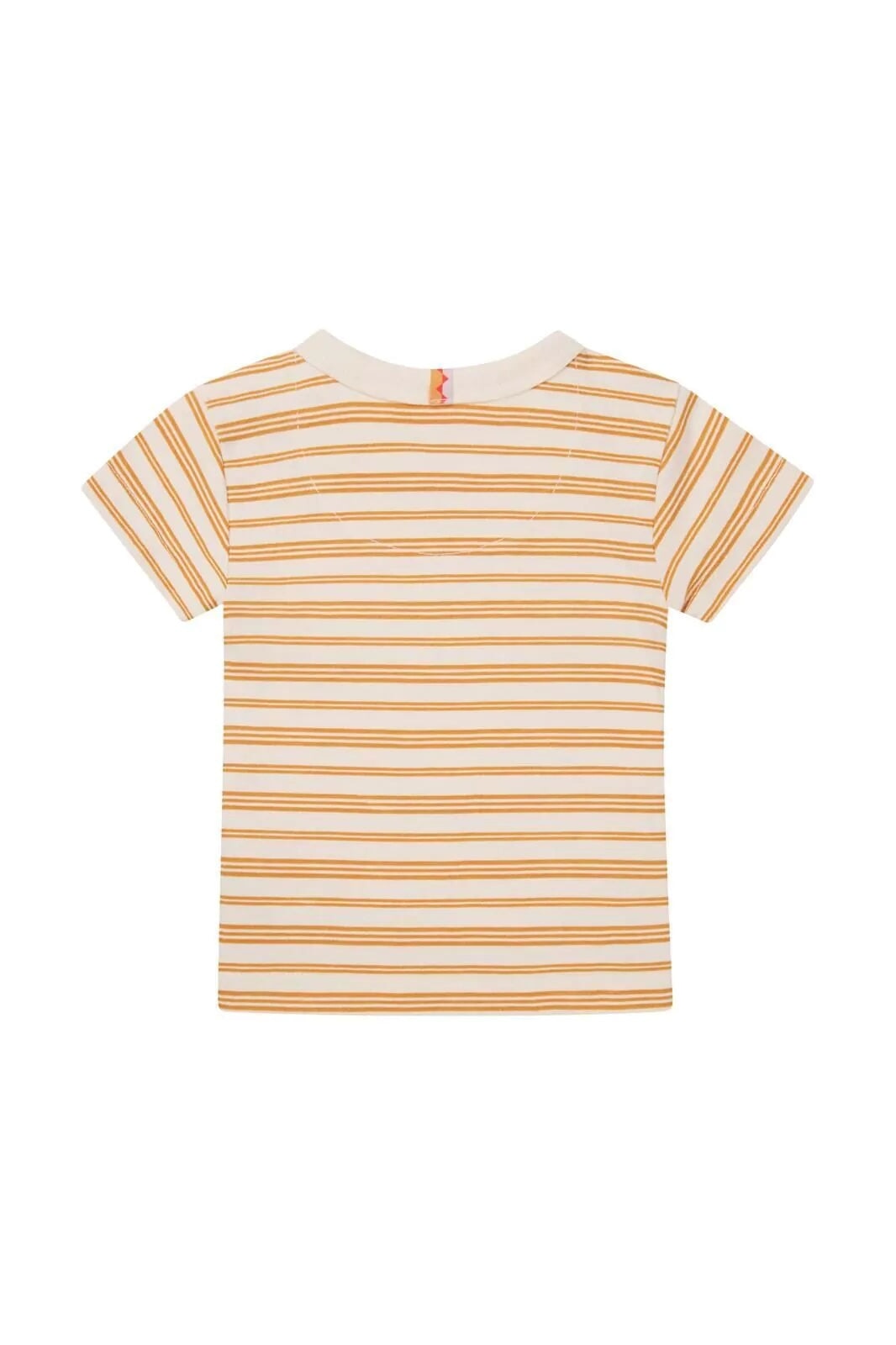 Chandail à manches courtes Oxie ivoire rayé orange Noppies Mlle et Coco