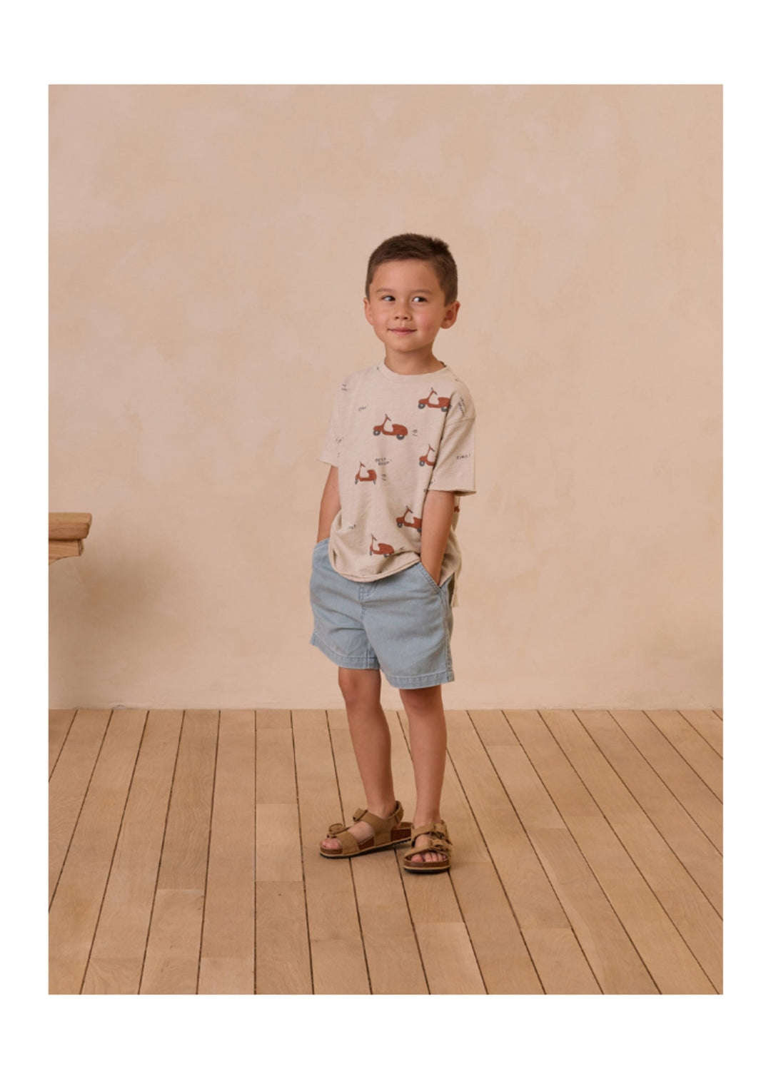 T-shirt manches courtes beige et vespa Rylee + Cru Mlle et Coco