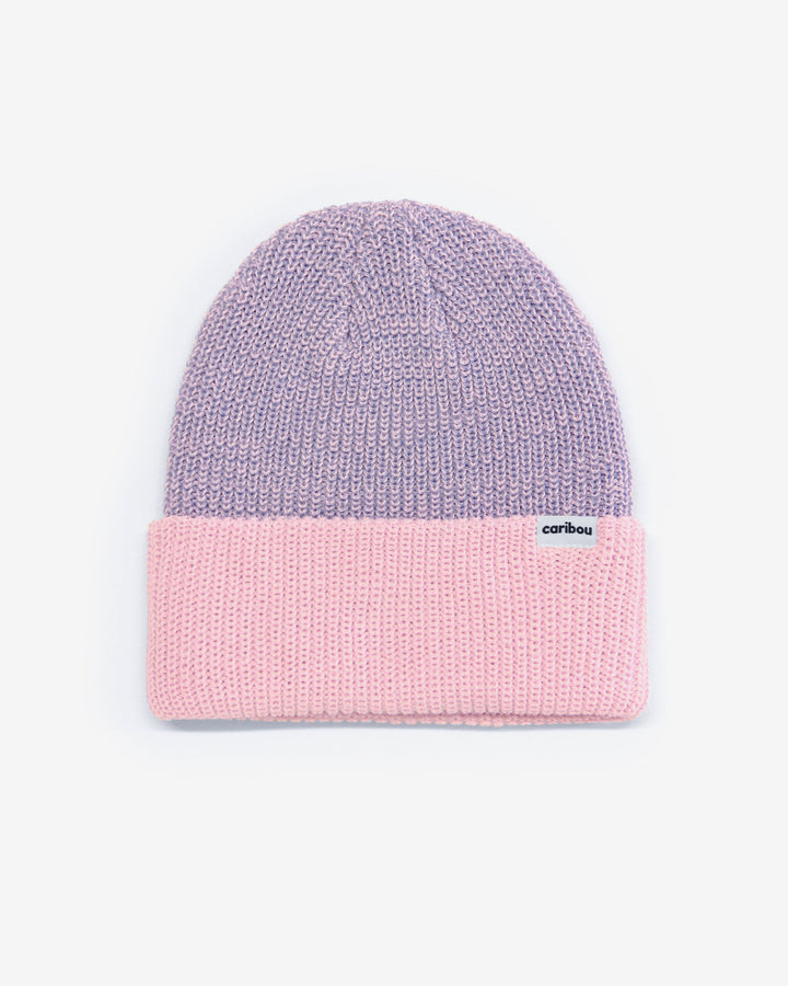 Tuque pêcheur laine mérinos Flamant moucheté Caribou Mlle Coco