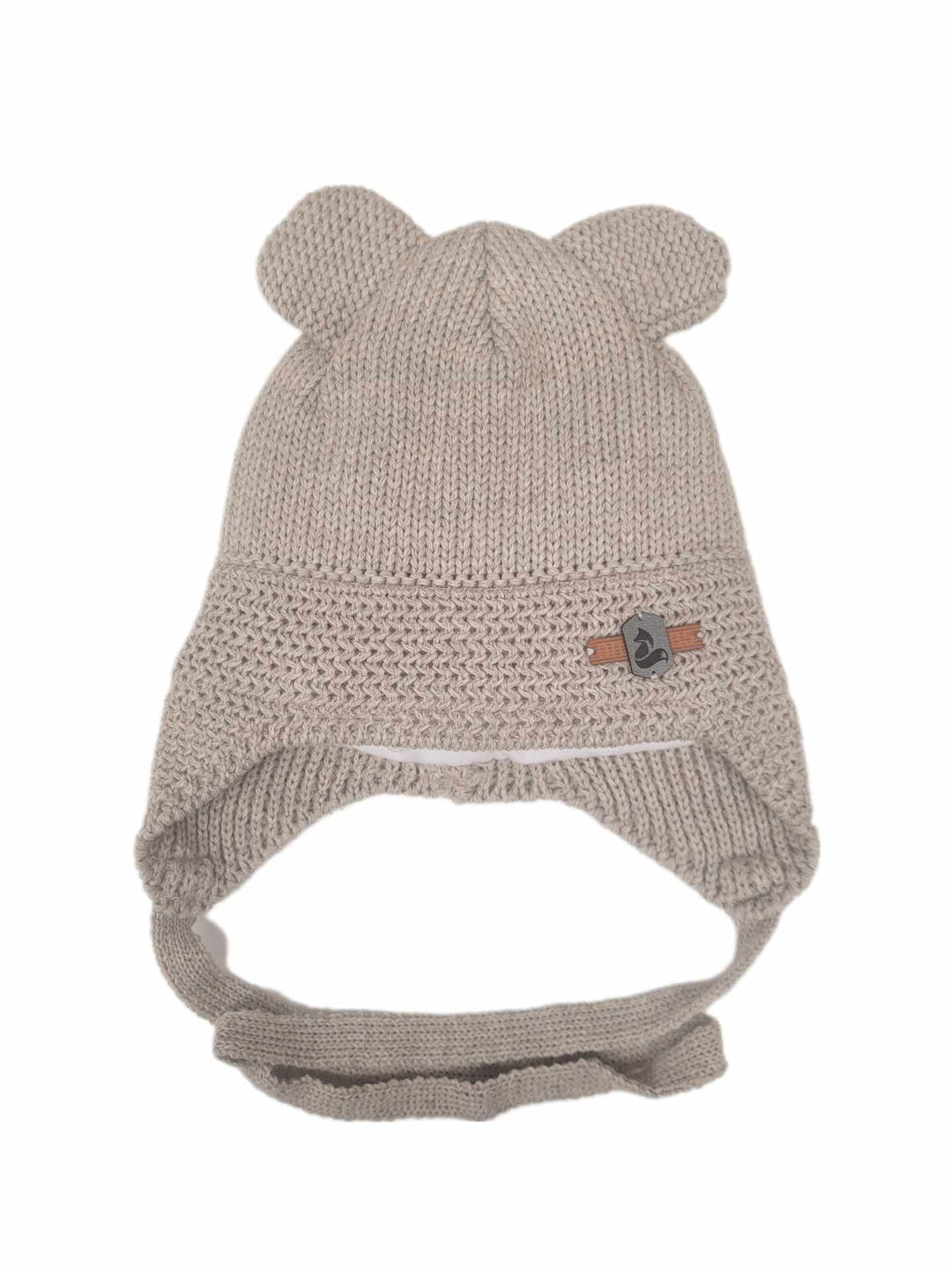 tuque beige Barbaras oreille cordon accessoire hivers enfant 