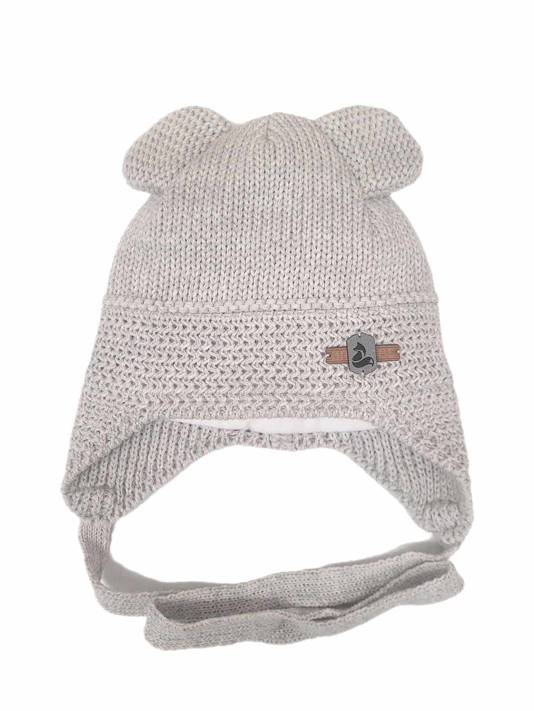 tuque barbaras gris oreille cordon accessoire hivers enfant