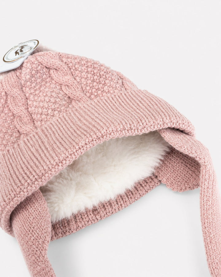 Tuque en tricot un pompons Lotus 
Calikids Mlle et Coco
