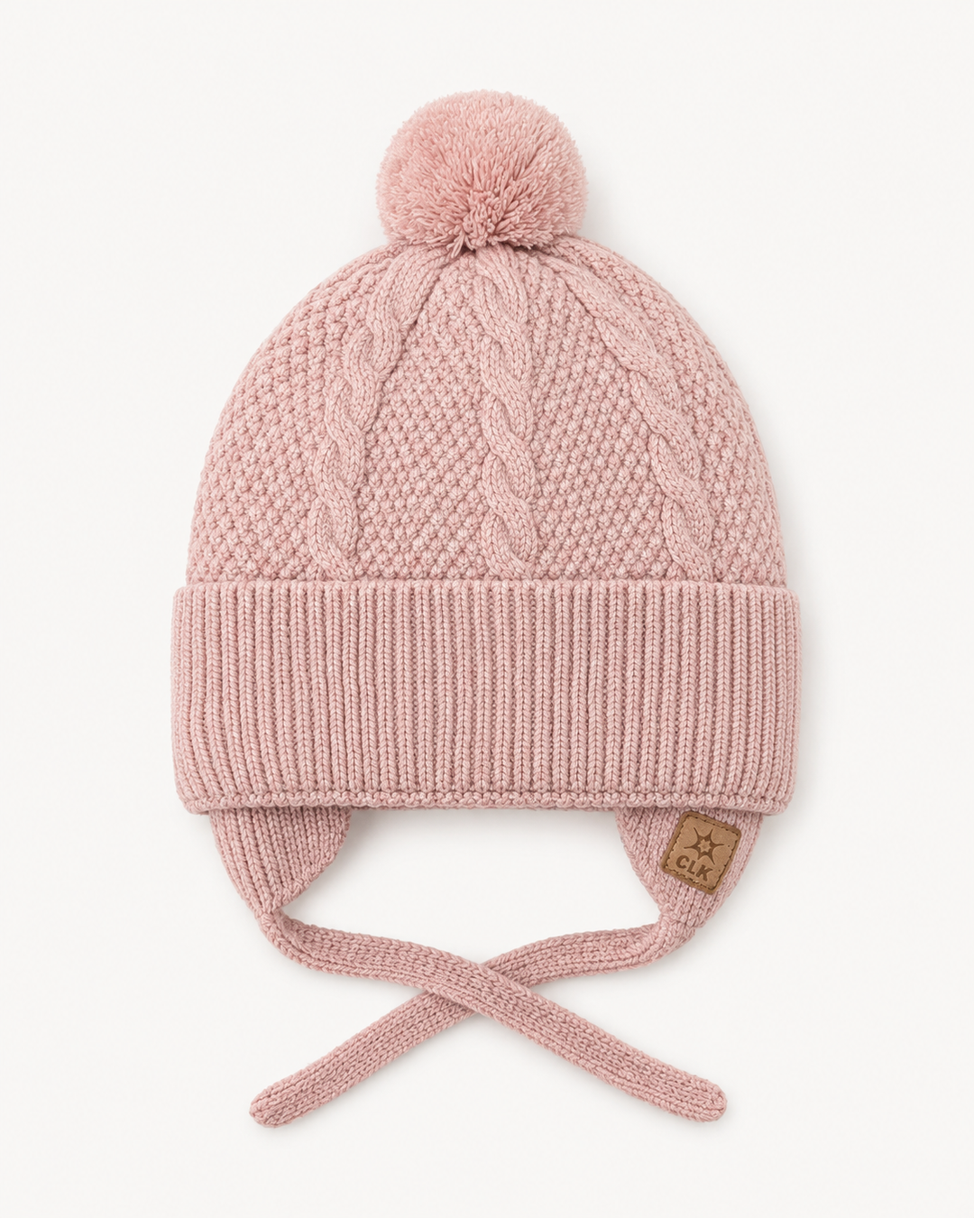 Tuque en tricot un pompons Lotus 
Calikids Mlle et Coco