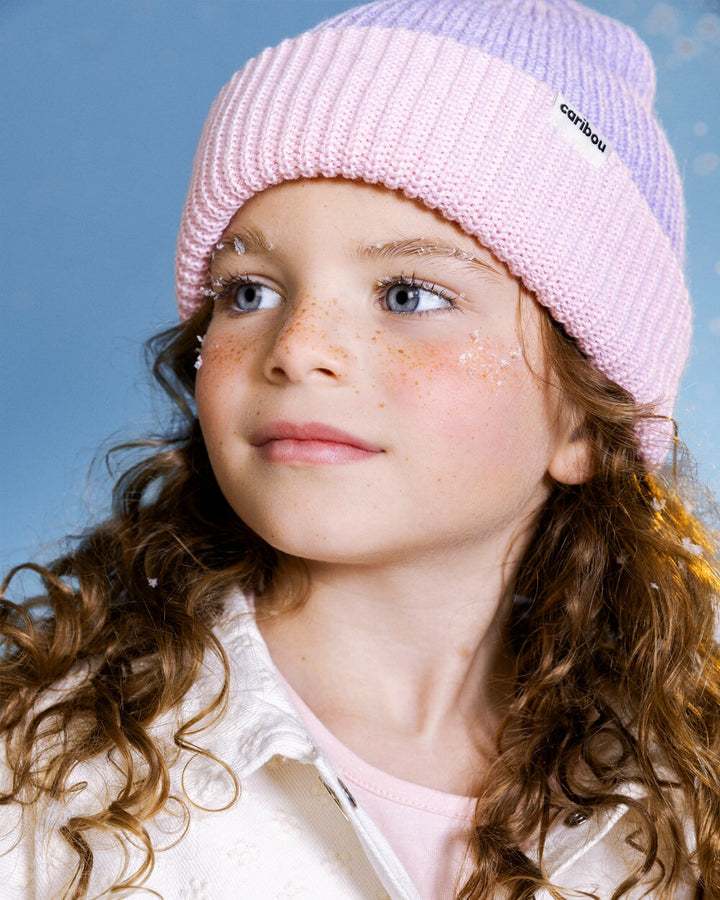 Tuque pêcheur laine mérinos Flamant moucheté Caribou Mlle Coco