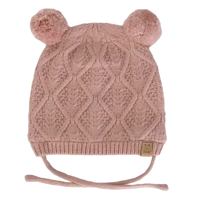 tuque hiver tricot double pompon Calikids Mlle et Coco