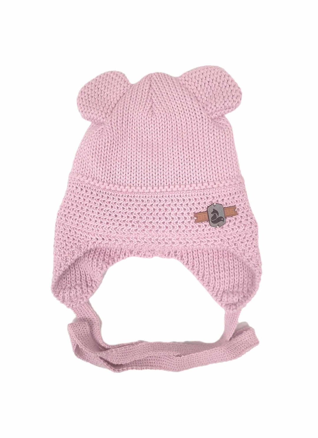 tuque rose laine oreille cordon barbaras doublé accessoire hivers enfant