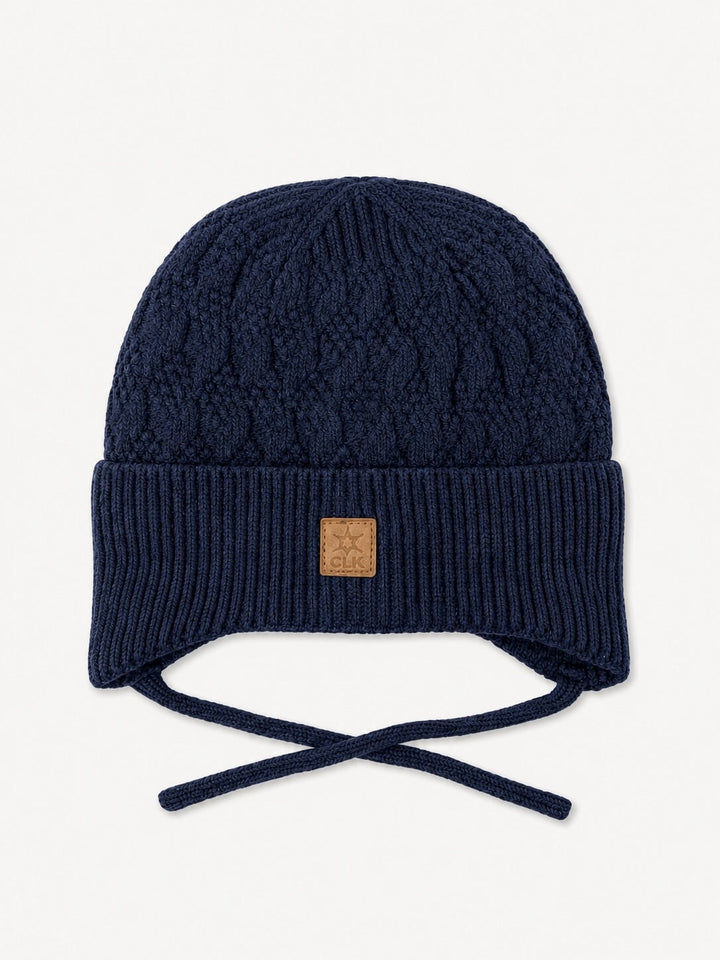 Tuque en tricot tressé Marine (0 mois-3 ans) Calikids Mlle et Coco