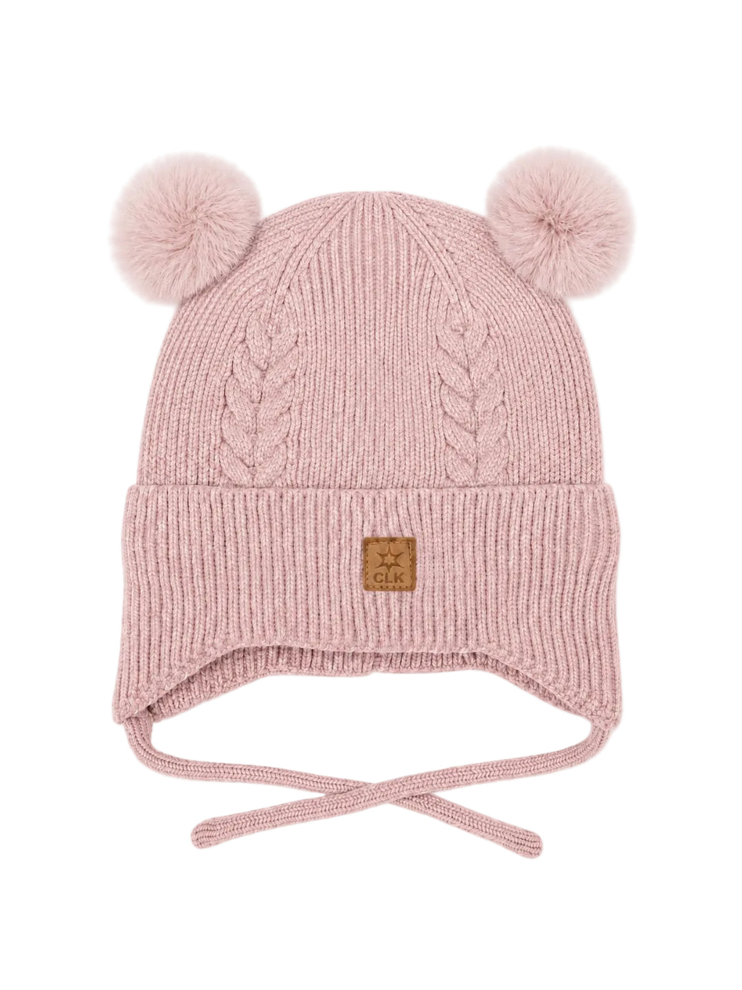Tuque en tricot deux pompons Lotus (0-18 mois) Calikids Mlle et Coco